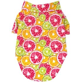 Hawaiian Camp Shirt (Color: Citrus Slice, size: 2X-Large)