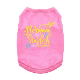 Mermaid Kisses Starfish Wishes Dog Shirt (Color: Carnation Pink, size: 2X-Large)
