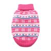 Combed Cotton Dog Sweater with Snowflake & Hearts Design
