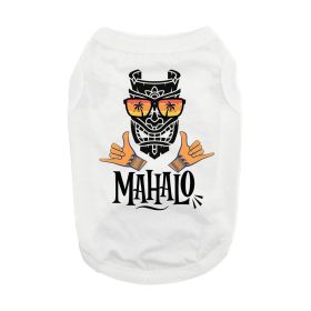 Mahalo Dog Shirt (Color: White, size: X-Small)
